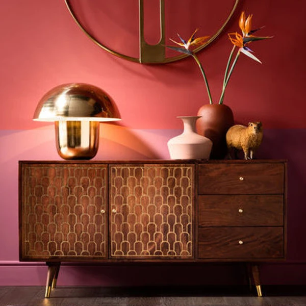 Retro Dressoir Mangohout Goud - Afbeelding 4