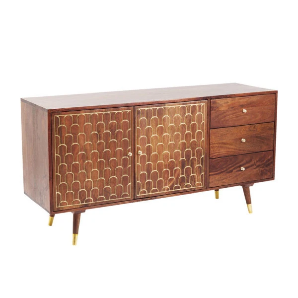 Retro Dressoir Mangohout Goud - Afbeelding 5