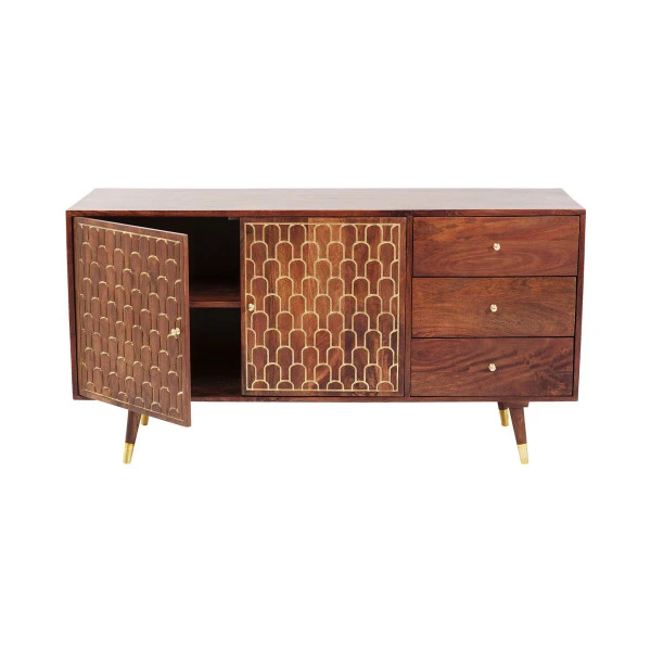 Retro Dressoir Mangohout Goud - Afbeelding 7