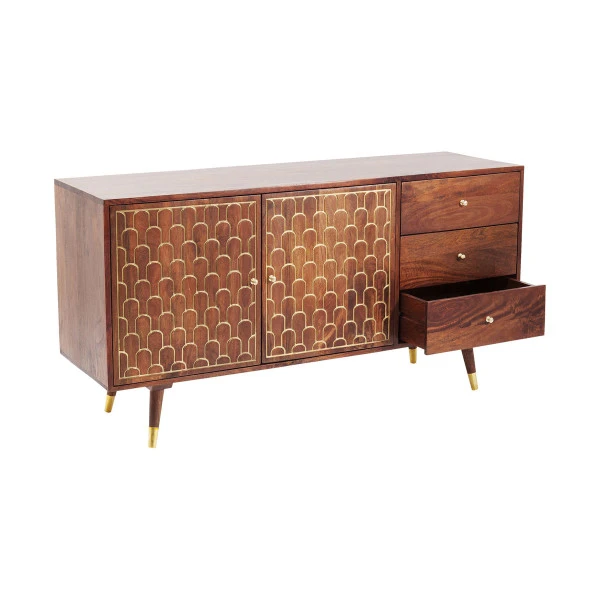 Retro Dressoir Mangohout Goud - Afbeelding 6