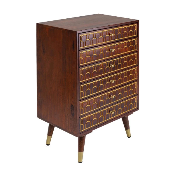 Mangohouten Wandkast Met Goud - Afbeelding 2