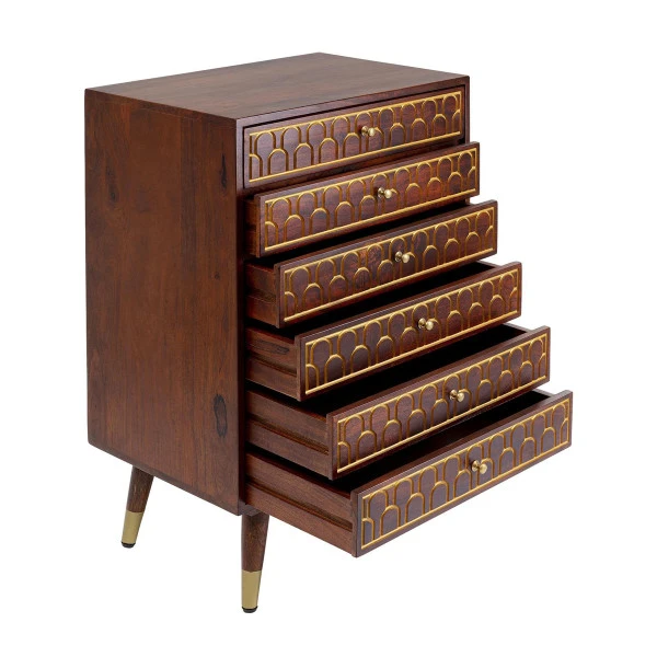 Mangohouten Wandkast Met Goud - Afbeelding 3