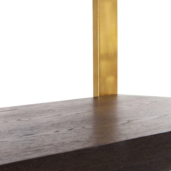 Open Wandkast Messing Met Hout - Afbeelding 8