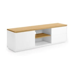 Tv-meubel Wit Eiken 150 Cm