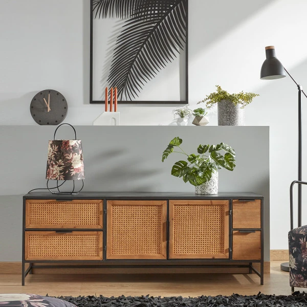 Zwart Tv-meubel Met Webbing