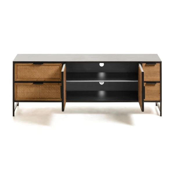 Zwart Tv-meubel Met Webbing - Afbeelding 5