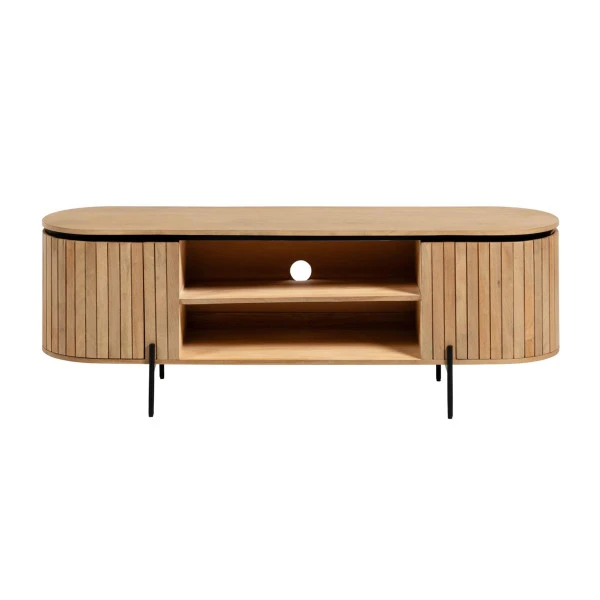 Tv-meubel Ovaal Mangohout - Afbeelding 2