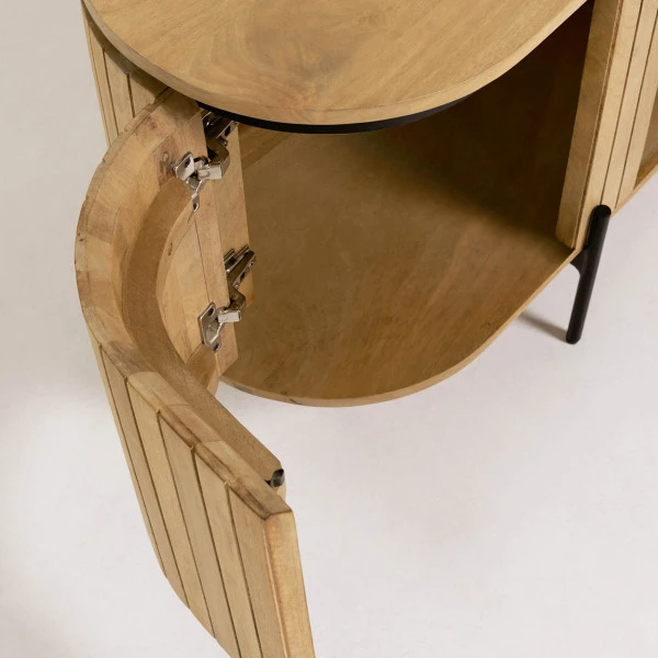 Tv-meubel Ovaal Mangohout - Afbeelding 5