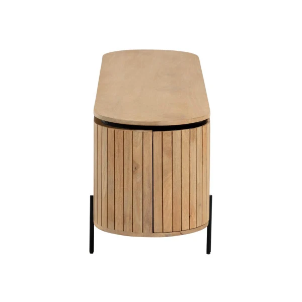 Tv-meubel Ovaal Mangohout - Afbeelding 6