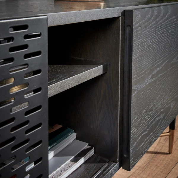 Tv-meubel Zwart Met Goud - Afbeelding 6