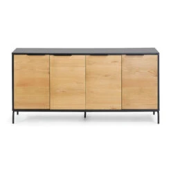 Dressoir Zwart Met Eiken