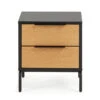 Nachtkastje Zwart Met Eiken