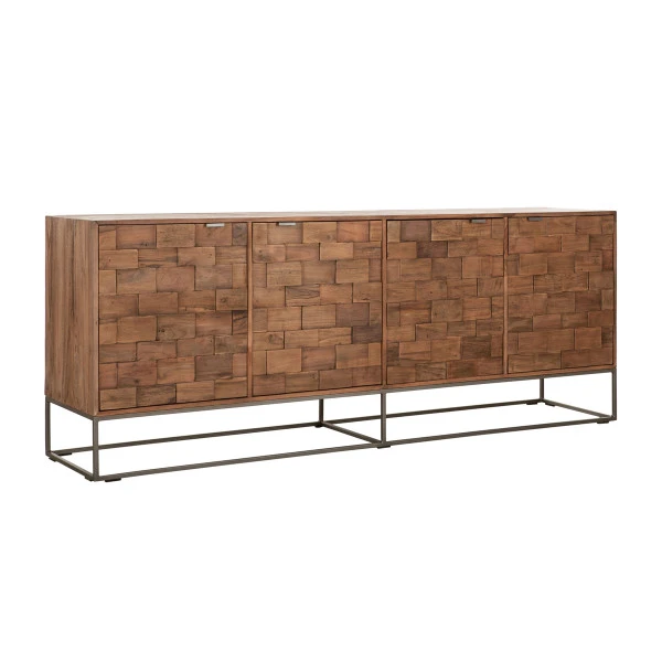 Dressoir Teak Mozaiek 210 Cm - Afbeelding 5