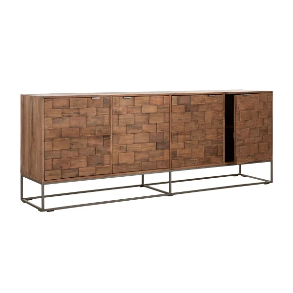 Dressoir Teak Mozaiek 210 Cm - Afbeelding 4