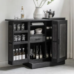 Zwarte Drankkast Bartafel