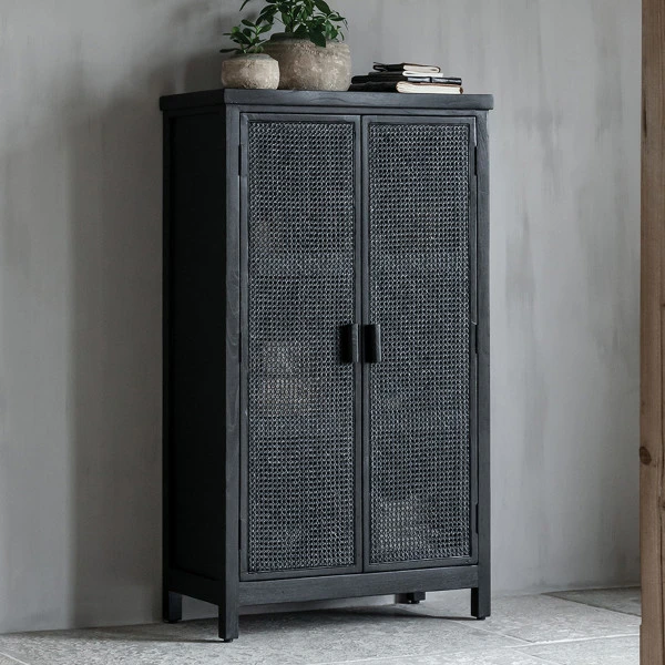 Zwarte Kast Met Rotan