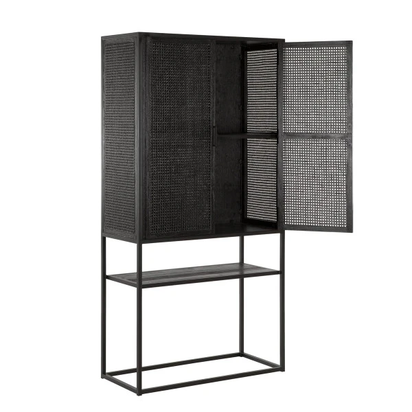 Kast Op Hoge Poten Zwart - Afbeelding 6