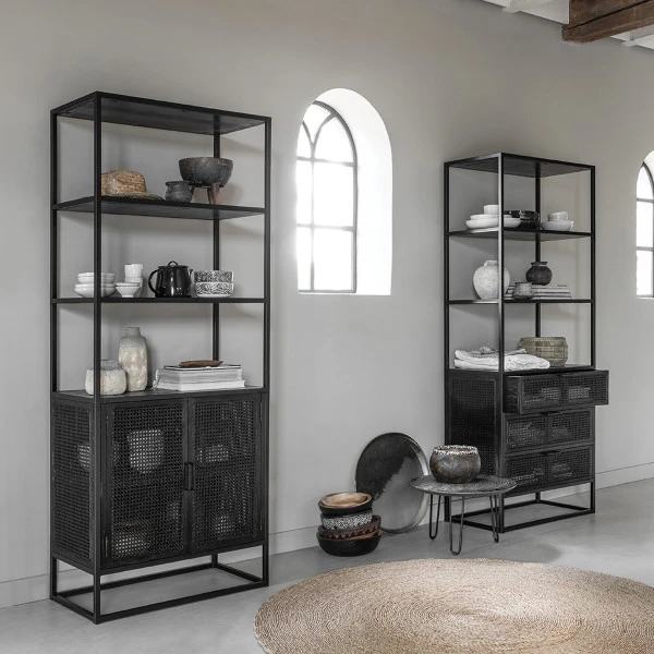 Open Kast Met Lades Rotan - Afbeelding 6