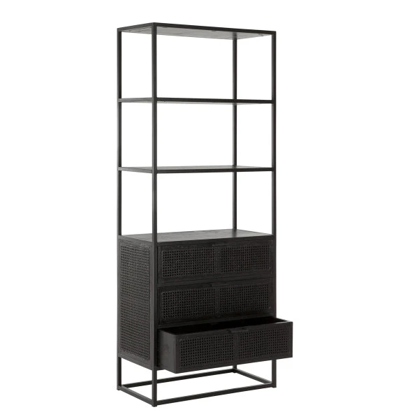 Open Kast Met Lades Rotan - Afbeelding 9