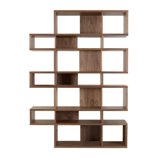 Hoge Boekenkast Walnoot 220 Cm - Afbeelding 2