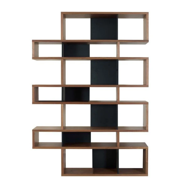 Hoge Boekenkast Walnoot 220 Cm - Afbeelding 3