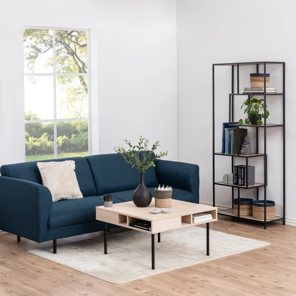 Open Kast Van Staal Met Houten Planken - Afbeelding 4