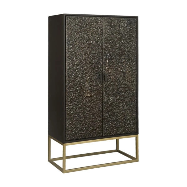 Zwarte Wandkast Met Goud