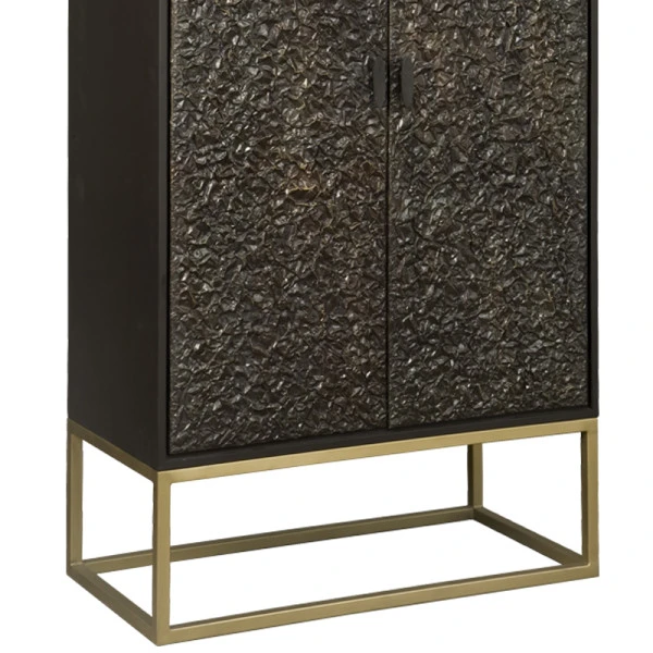 Zwarte Wandkast Met Goud - Afbeelding 2