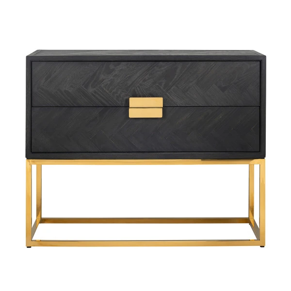 Zwarte Ladenkast Visgraat