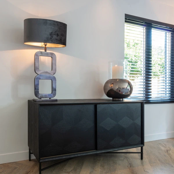 Dressoir Van Zwart Hout - Afbeelding 6