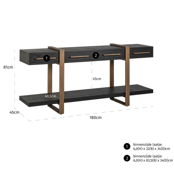 Dressoir Donker Eiken - Afbeelding 6
