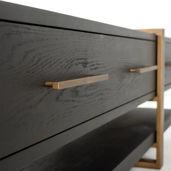 TV-dressoir Donker Hout - Afbeelding 8