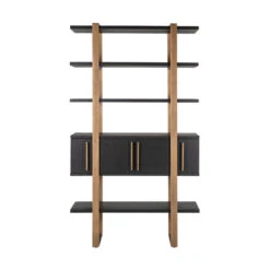 Wandkast Hout En Goud