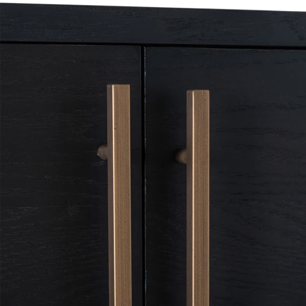 Wandkast Hout En Goud - Afbeelding 8