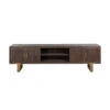 Tv-meubel Donker Hout Brushed Gold