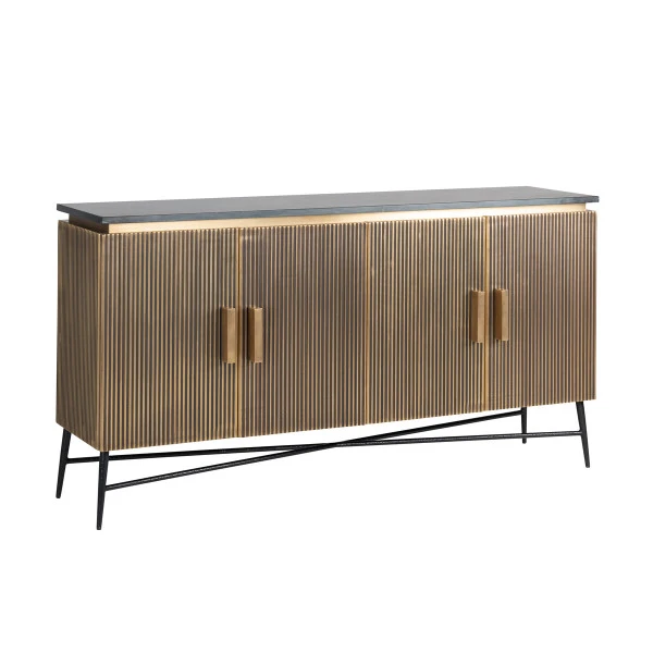 Dressoir Goud Met Marmer - Afbeelding 2