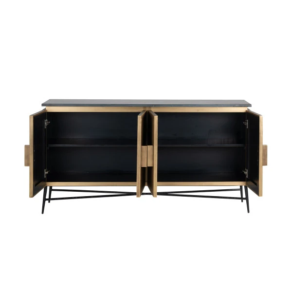 Dressoir Goud Met Marmer - Afbeelding 4