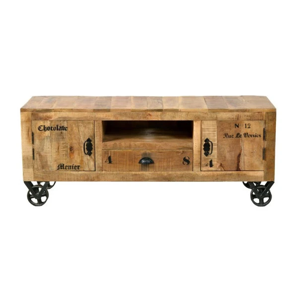 Rustiek Tv-meubel Mangohout 140 Cm - Afbeelding 2