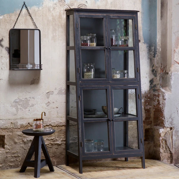 BePureHome Schuine Vitrinekast Vintage