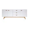 Dressoir Mat Wit Met Eiken