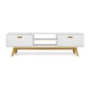 Tv-meubel Mat Wit Met Eiken
