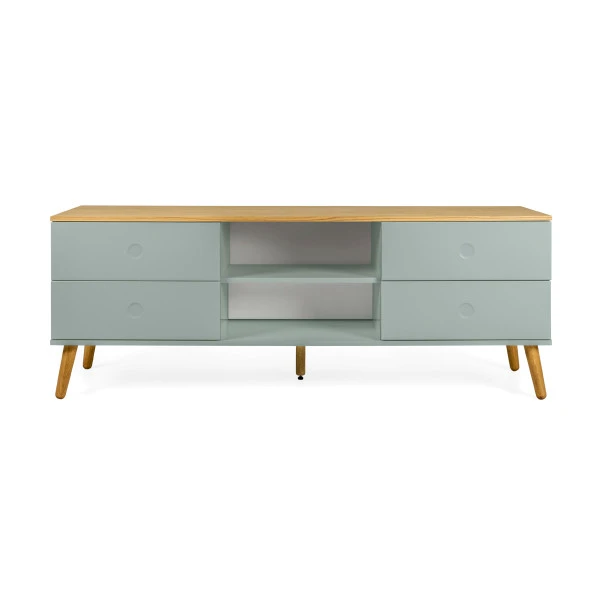 Mat Tv-meubel Met Eiken Blad