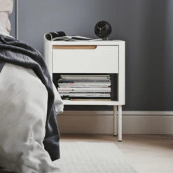 Nachtkastje Modern Met Eiken