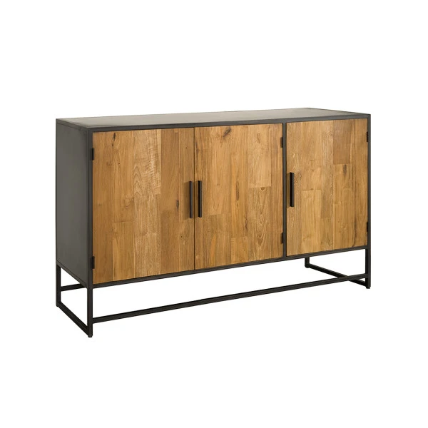 Dressoir Metaal En Teak 160 Cm - Afbeelding 2