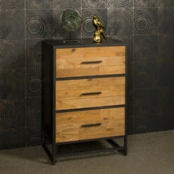 Ladekast Teak En Metaal