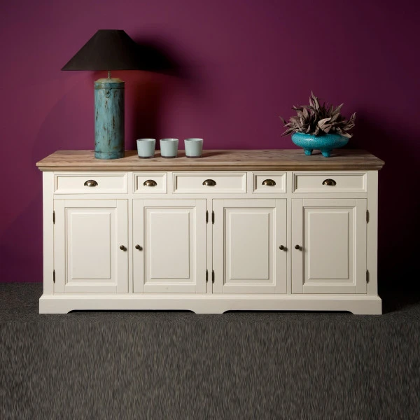Landelijk Dressoir Wit 200 Cm