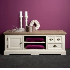 Wit Tv-meubel Landelijk 145 Cm