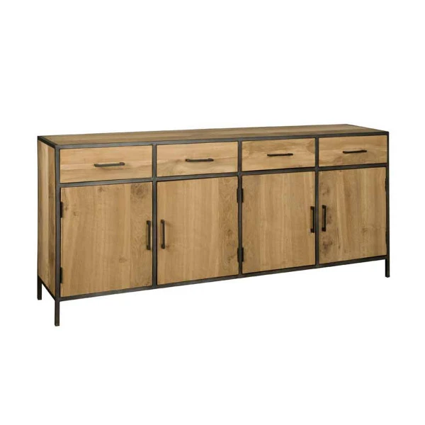 Dressoir Gerookt Eiken 200 Cm