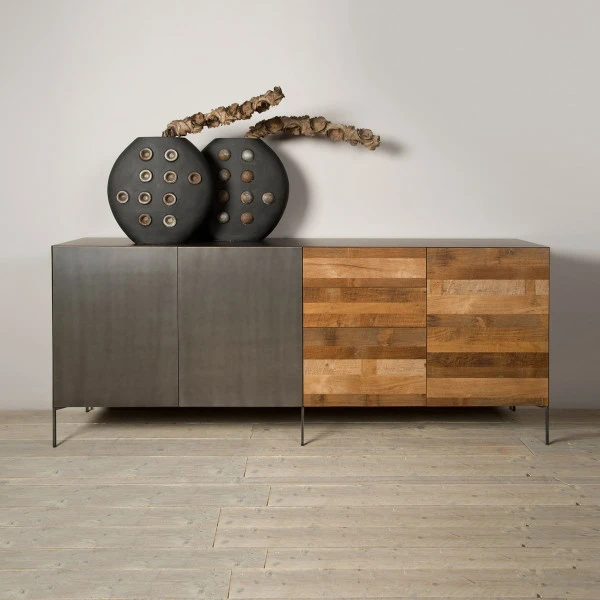 Dressoir Teakhout En Metaal