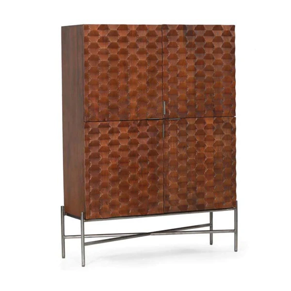 Grote Kast Mangohout Snijwerk